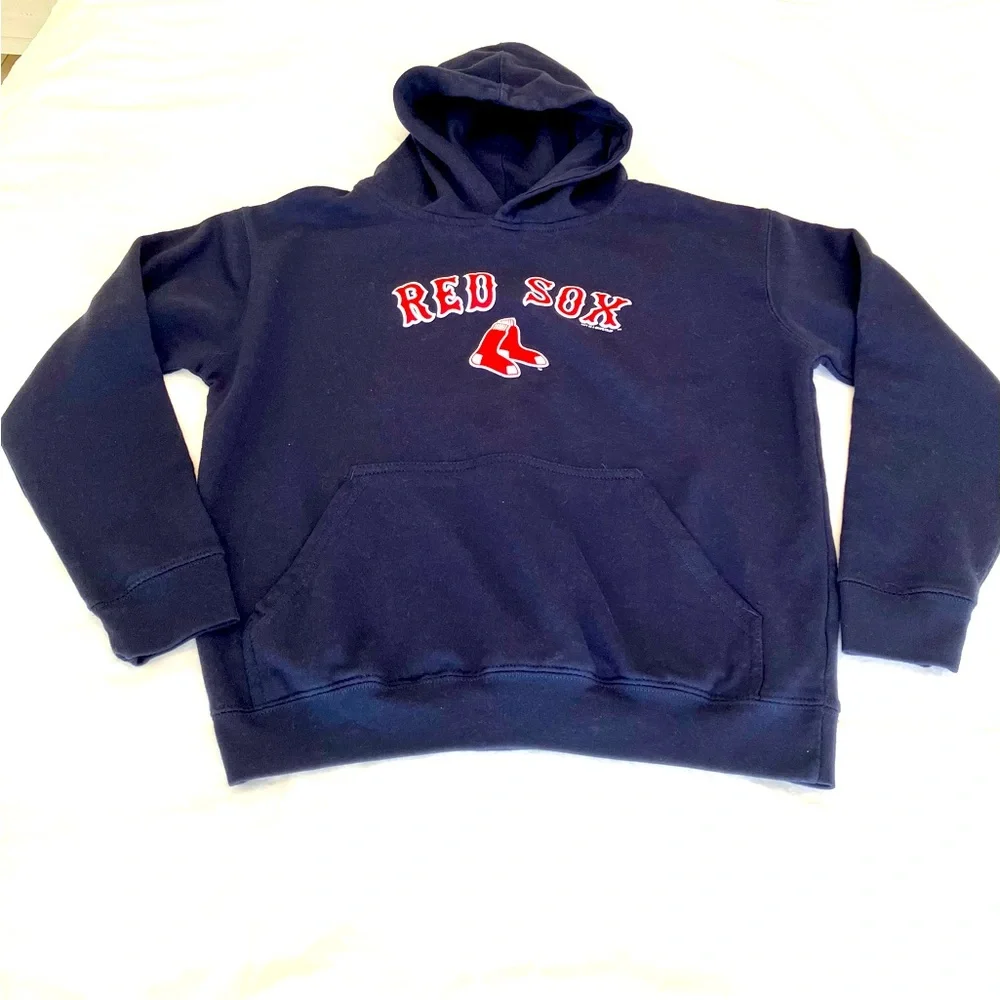 Kids Red Sox hoodie sweatshirt, Soft as a Grape size Large - Picture 4 of 8